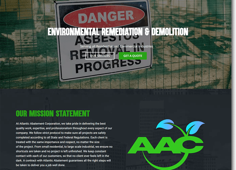 Atlantic Abatement Custom WordPress Site