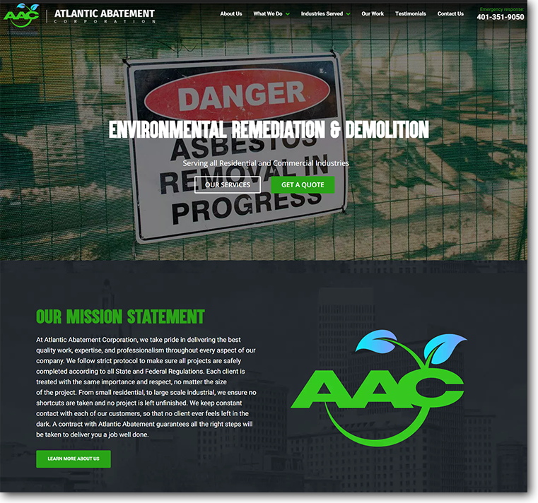 Atlantic Abatement Custom WordPress Site
