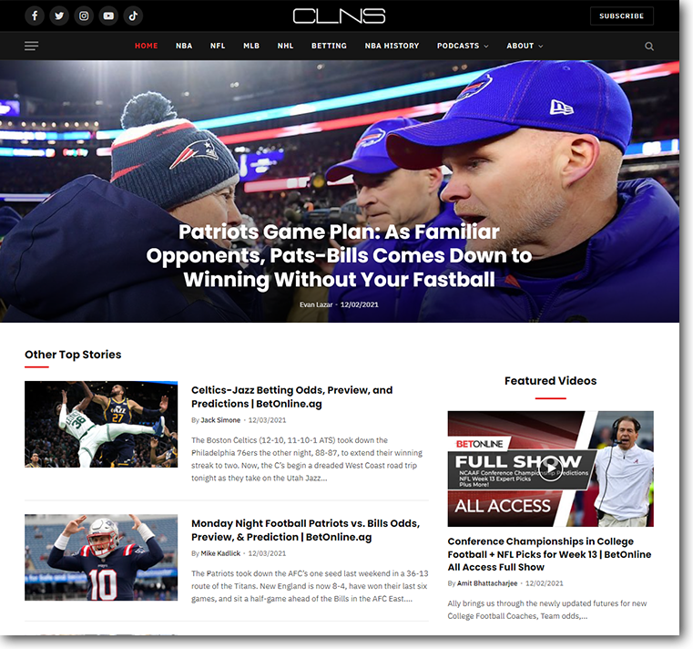 CLNS Media Custom WordPress Website