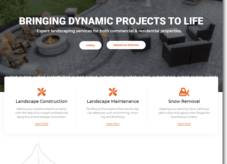 Dynamic Landscaping Website