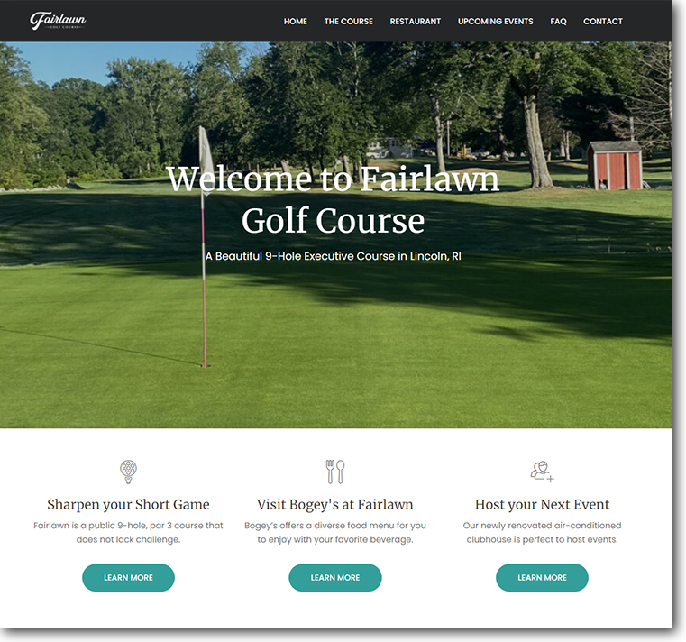 Fairlawn Golf Website