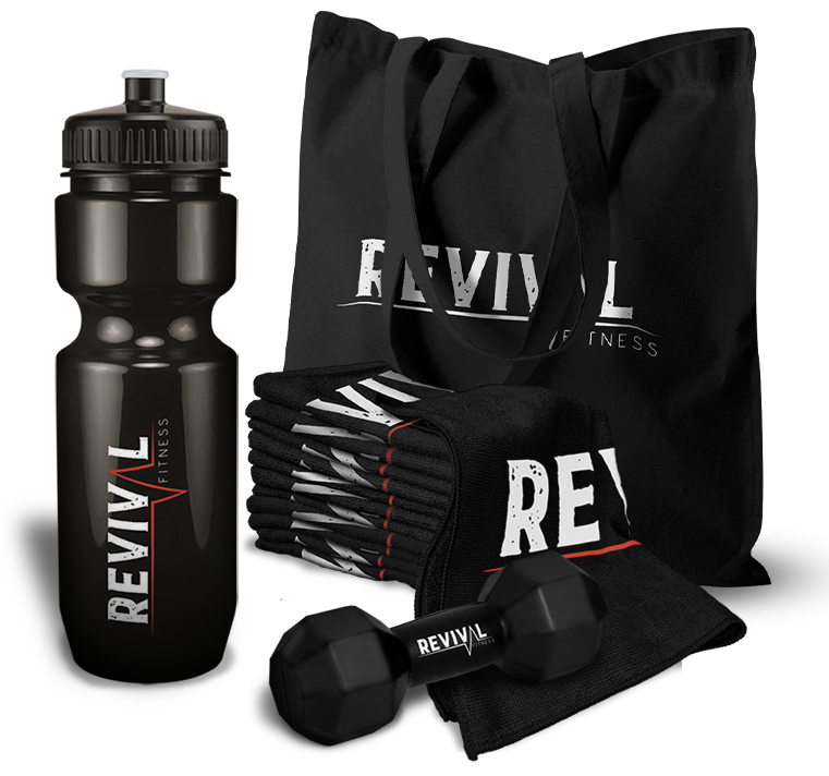 Revival Fitness Promo Products Showcase