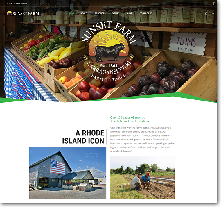 Sunset Farms Website