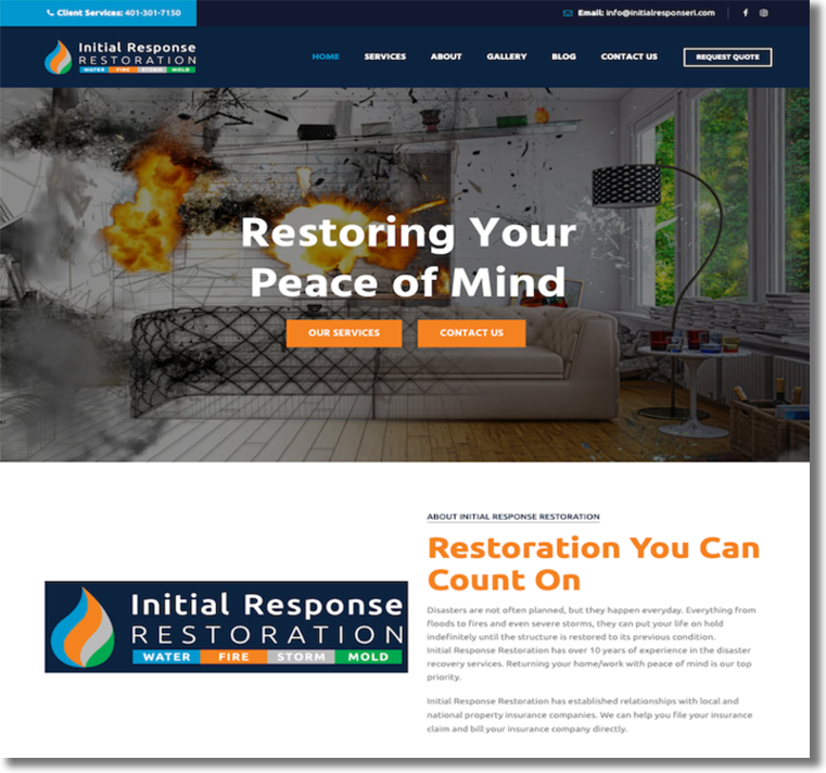 Initial Response – J&R Site – Website Portfolio